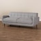 Baxton Studio Allister Mid-Century Light Grey Upholstered Sofa 158-9749 - alternate 4